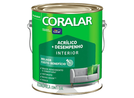 Galão de tinta Coral Coralar Acrílico + Desempenho 3,6L