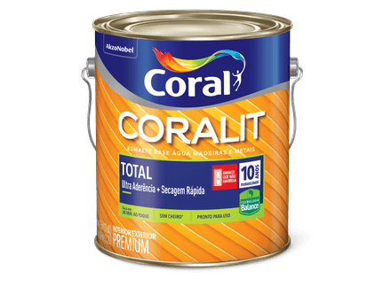 Galão de Esmalte Base Água Coral Coralit 3,6L